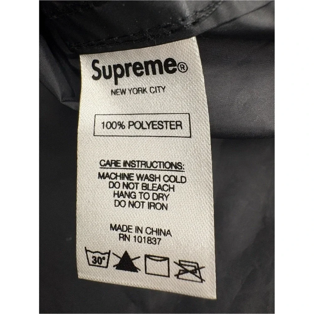 Supreme X Comme des Garçons SHIRT Glossy Black Fishtail Rain Parka XL XXL